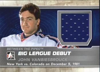 2012-13 In The Game Between The Pipes - Big League Debut Jerseys Silver #BL-24 John Vanbiesbrouck Front