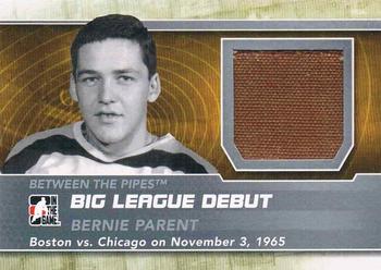 2012-13 In The Game Between The Pipes - Big League Debut Jerseys Silver #BL-38 Bernie Parent Front