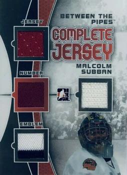 2012-13 In The Game Between The Pipes - Complete Jersey Silver #CJ-04 Malcolm Subban Front