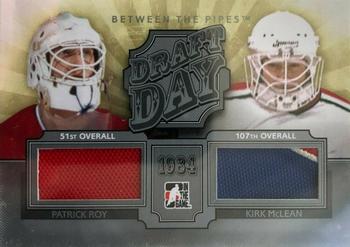 2012-13 In The Game Between The Pipes - Draft Day Jerseys Silver #DD-14 Patrick Roy / Kirk McLean Front