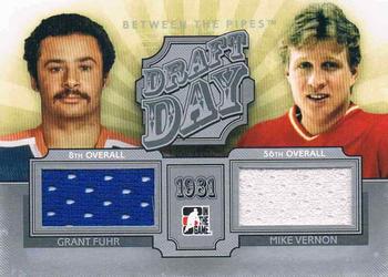 2012-13 In The Game Between The Pipes - Draft Day Jerseys Silver #DD-17 Grant Fuhr / Mike Vernon Front