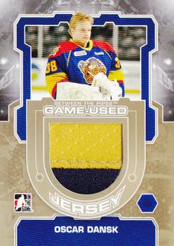 2012-13 In The Game Between The Pipes - Jerseys Gold #M-17 Oscar Dansk Front