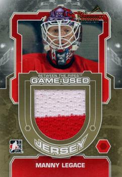 2012-13 In The Game Between The Pipes - Jerseys Gold #M-39 Manny Legace Front