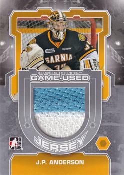 2012-13 In The Game Between The Pipes - Jerseys Silver #M-02 J.P. Anderson Front
