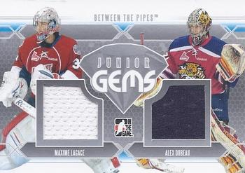 2012-13 In The Game Between The Pipes - Junior Gems Silver #JG-04 Maxime Lagace / Alex Dubeau Front