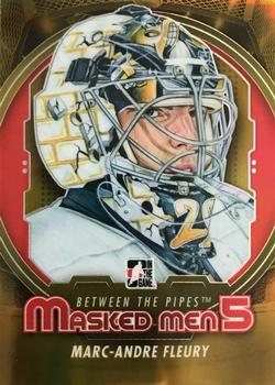 2012-13 In The Game Between The Pipes - Masked Men 5 Gold Foil #MM-9 Marc-Andre Fleury Front