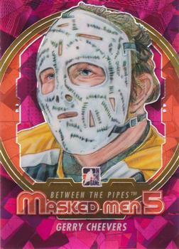 2012-13 In The Game Between The Pipes - Masked Men 5 Rainbow Foil #MM-5 Gerry Cheevers Front