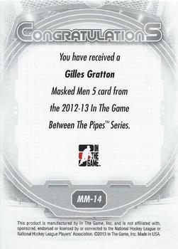 2012-13 In The Game Between The Pipes - Masked Men 5 Rainbow Foil #MM-14 Gilles Gratton Back
