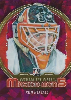2012-13 In The Game Between The Pipes - Masked Men 5 Rainbow Foil #MM-18 Ron Hextall Front