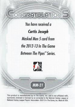2012-13 In The Game Between The Pipes - Masked Men 5 Rainbow Foil #MM-21 Curtis Joseph Back