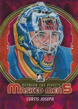 2012-13 In The Game Between The Pipes - Masked Men 5 Rainbow Foil #MM-21 Curtis Joseph Front