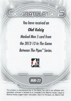 2012-13 In The Game Between The Pipes - Masked Men 5 Rainbow Foil #MM-23 Olaf Kolzig Back