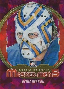 2012-13 In The Game Between The Pipes - Masked Men 5 Rainbow Foil #MM-26 Denis Herron Front