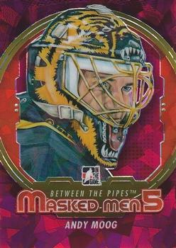 2012-13 In The Game Between The Pipes - Masked Men 5 Rainbow Foil #MM-31 Andy Moog Front