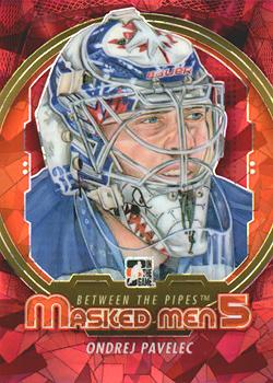 2012-13 In The Game Between The Pipes - Masked Men 5 Rainbow Foil #MM-35 Ondrej Pavelec Front