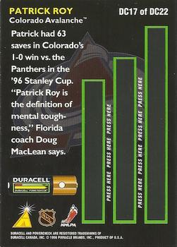 1996-97 Duracell All-Cherry Team #DC17 Patrick Roy Back