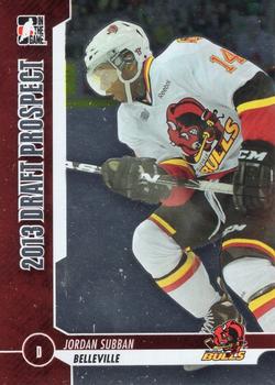 2012-13 In The Game Draft Prospects #21 Jordan Subban Front
