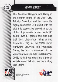 2012-13 In The Game Draft Prospects #23 Justin Bailey Back