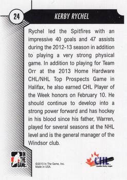 2012-13 In The Game Draft Prospects #24 Kerby Rychel Back