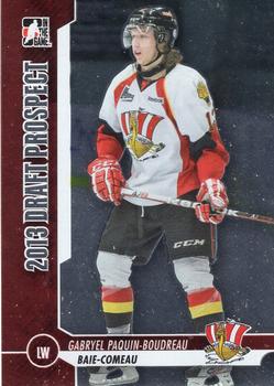 2012-13 In The Game Draft Prospects #54 Gabryel Paquin-Boudreau Front
