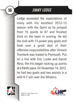 2012-13 In The Game Draft Prospects #56 Jimmy Lodge Back