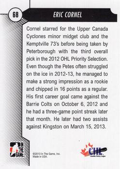 2012-13 In The Game Draft Prospects #68 Eric Cornel Back