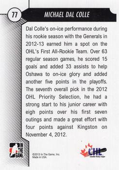 2012-13 In The Game Draft Prospects #77 Michael Dal Colle Back