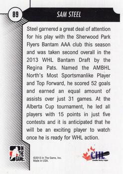 2012-13 In The Game Draft Prospects #89 Sam Steel Back