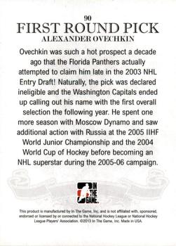 2012-13 In The Game Draft Prospects #90 Alexander Ovechkin Back