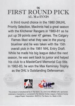 2012-13 In The Game Draft Prospects #96 Al MacInnis Back