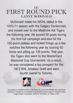 2012-13 In The Game Draft Prospects #117 Lanny McDonald Back