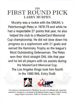 2012-13 In The Game Draft Prospects #118 Larry Murphy Back