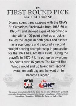 2012-13 In The Game Draft Prospects #120 Marcel Dionne Back