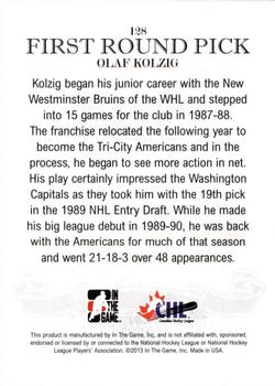 2012-13 In The Game Draft Prospects #128 Olaf Kolzig Back