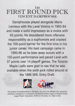 2012-13 In The Game Draft Prospects #144 Vincent Damphousse Back