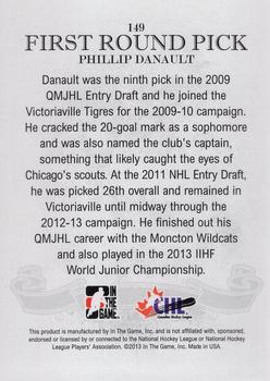 2012-13 In The Game Draft Prospects #149 Phillip Danault Back