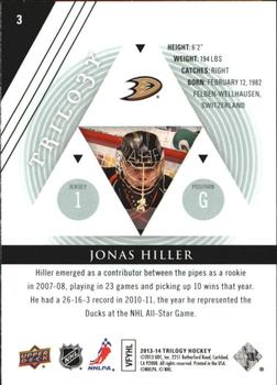2013-14 Upper Deck Trilogy #3 Jonas Hiller Back