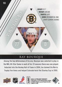 2013-14 Upper Deck Trilogy #10 Ray Bourque Back
