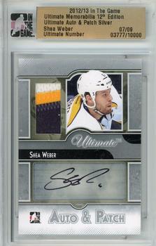 2012-13 In The Game Ultimate Memorabilia - Autograph Patches #16 Shea Weber Front
