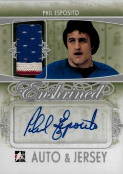 2012-13 In The Game Ultimate Memorabilia - Enshrined Autograph Jerseys #6 Phil Esposito Front