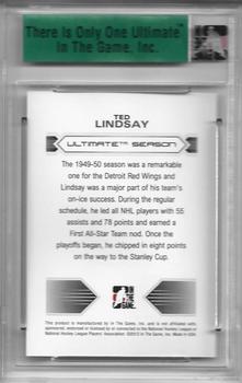 2012-13 In The Game Ultimate Memorabilia - Gold #NNO Ted Lindsay Back