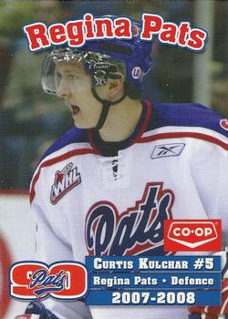 2007-08 Co-op Regina Pats (WHL) #16 Curtis Kulchar Front