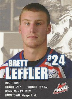 2007-08 Co-op Regina Pats (WHL) #17 Brett Leffler Back