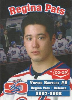 2007-08 Co-op Regina Pats (WHL) #1 Victor Bartley Front