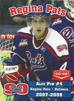 2007-08 Co-op Regina Pats (WHL) #22 Alex Pym Front