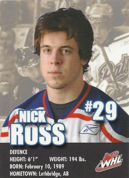 2007-08 Co-op Regina Pats (WHL) #23 Nick Ross Back