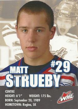 2007-08 Co-op Regina Pats (WHL) #25 Matt Strueby Back