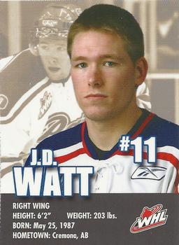 2007-08 Co-op Regina Pats (WHL) #27 J.D. Watt Back