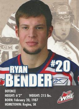 2007-08 Co-op Regina Pats (WHL) #2 Ryan Bender Back