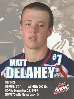 2007-08 Co-op Regina Pats (WHL) #6 Matt Delahey Back
